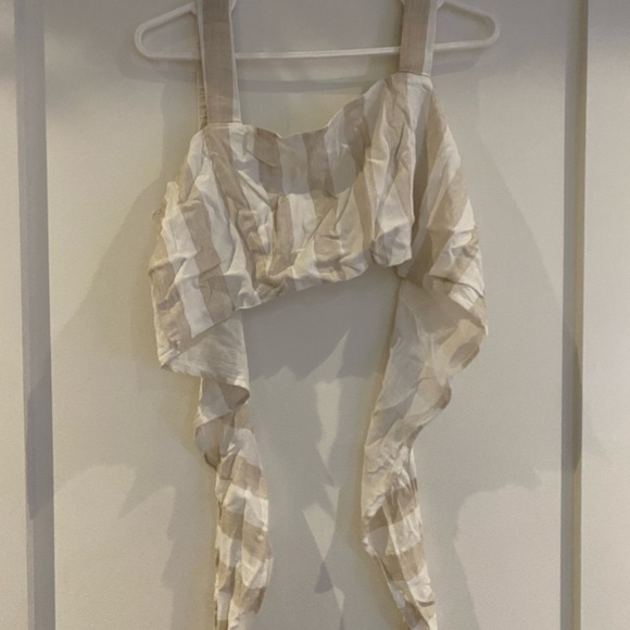 Striped cropped tank top - Picture 1 of 4
